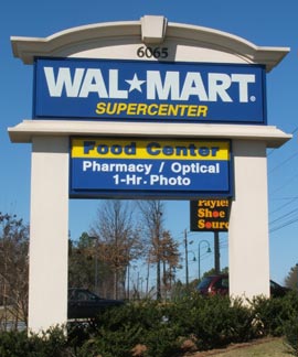 Walmart Pylon Sign